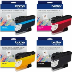 Brother SP-1 Sublimation Ink Refill Cartridge CMYK Set with 50pc Blank Pack