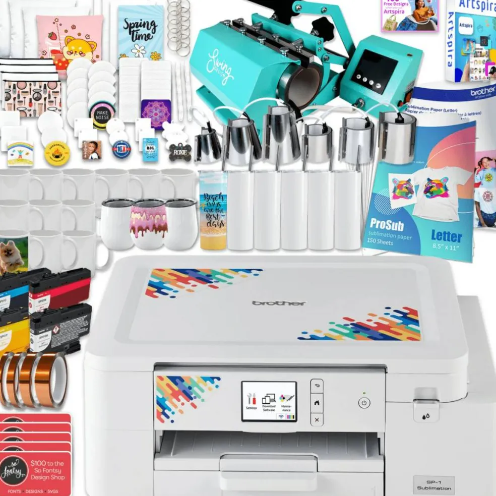 Brother SP-1 Sublimation Printer & Ink Base Bundle