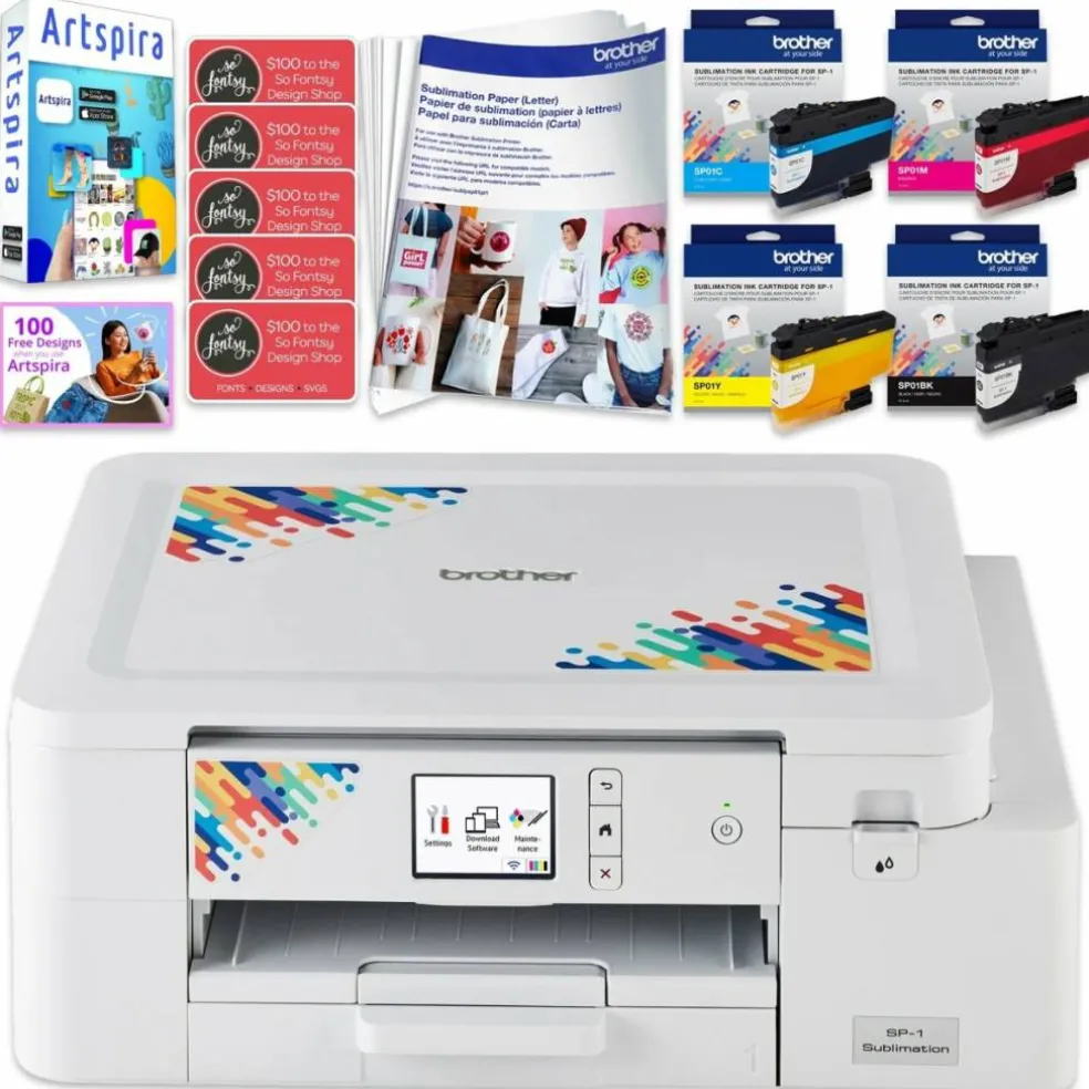 Brother SP-1 Sublimation Printer & Ink Base Bundle