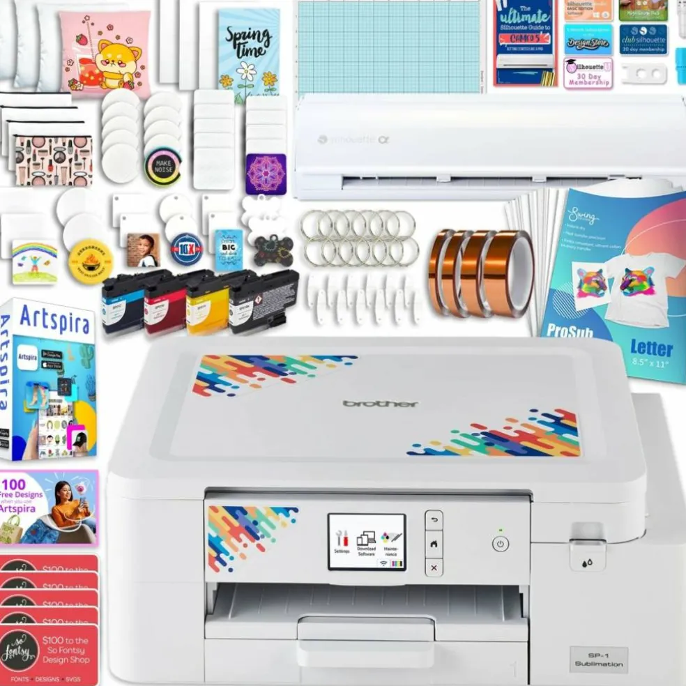 Brother SP-1 Sublimation Printer with Silhouette Cameo 5 Alpha