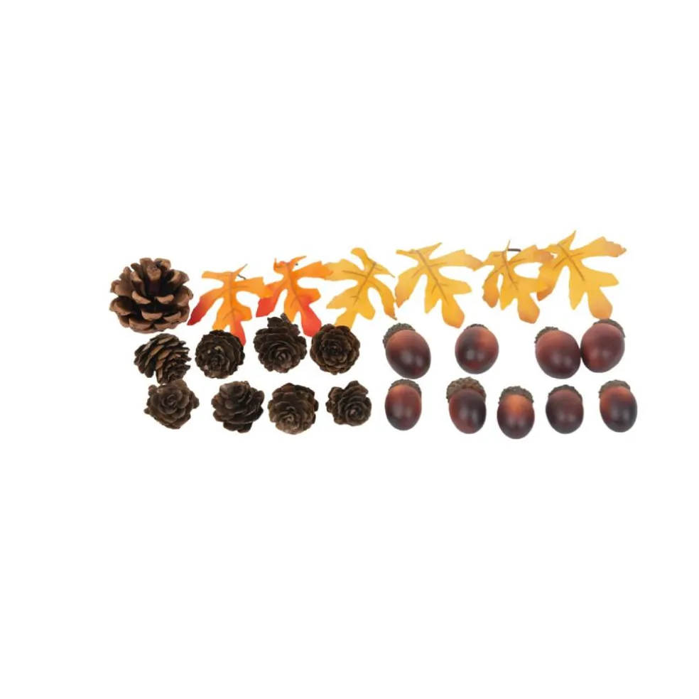 Brown Acorn, Pinecone & Orange Leaf Decorative Components Mix by Ashland®