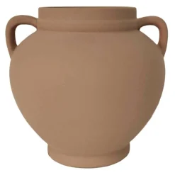 9" Brown Ceramic Jar Planter with Handles by Ashland®