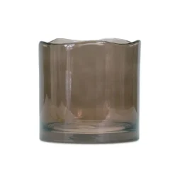 Brown Decorative Wavy Glass Vase