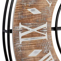 Brown Farmhouse Wood Wall Clock, 34" x 34"