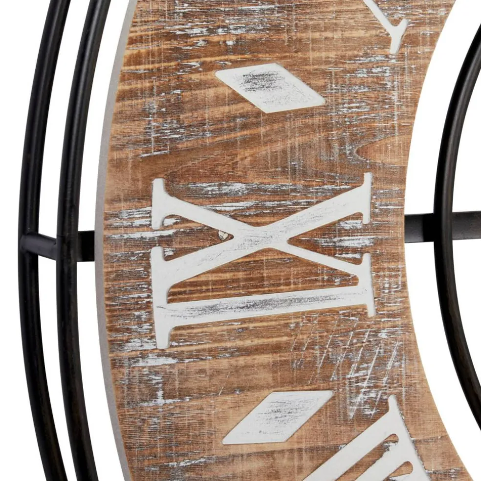 Brown Farmhouse Wood Wall Clock, 34" x 34"