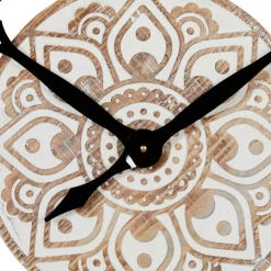 Brown Farmhouse Wood Wall Clock, 34