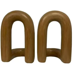9.5" Brown Faux Wood Grain Bookends by Ashland®