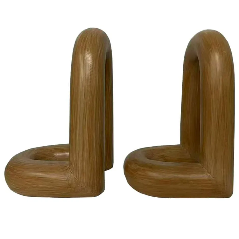 9.5" Brown Faux Wood Grain Bookends by Ashland®