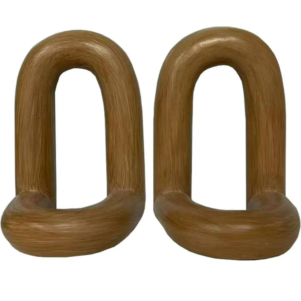 9.5" Brown Faux Wood Grain Bookends by Ashland®