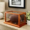 Brown Football Display Case With Mirror Back by Studio Décor®