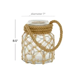 Brown Glass Coastal Lantern, 9