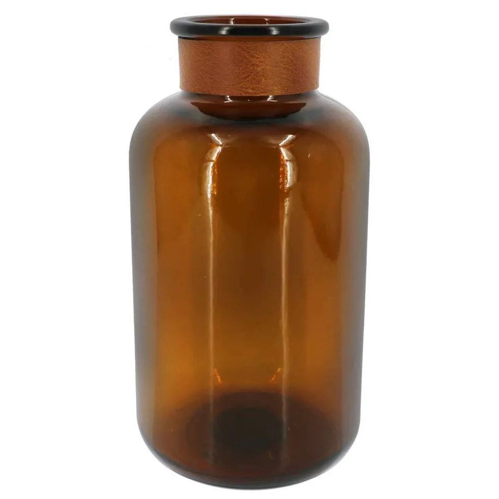 Brown Glass Vase Bottle Tabletop Décor by Ashland®
