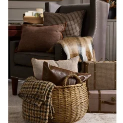18" Brown Herringbone Pillow by Ashland®