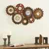 Brown Industrial Metal Wall Clock
