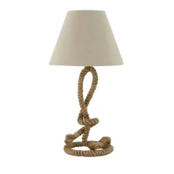 Brown Jute Rope and Iron Rustic Table Lamp, 29