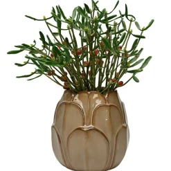 7" Brown Leaf Ceramic Pot by Ashland®