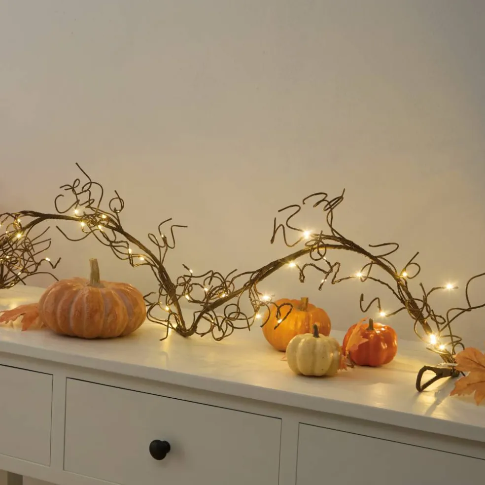 5.25" Brown Lighted Branch Garland by Ashland®
