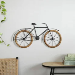 Brown Metal Traditional Bicycle Wall Décor