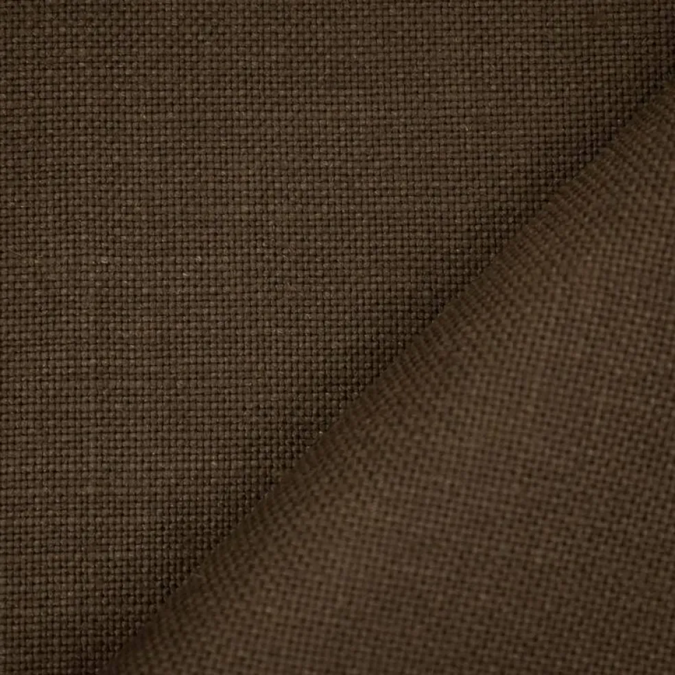 Brown Moygashel Solid Woven Irish Linen Home Decorating Fabric By the Yard