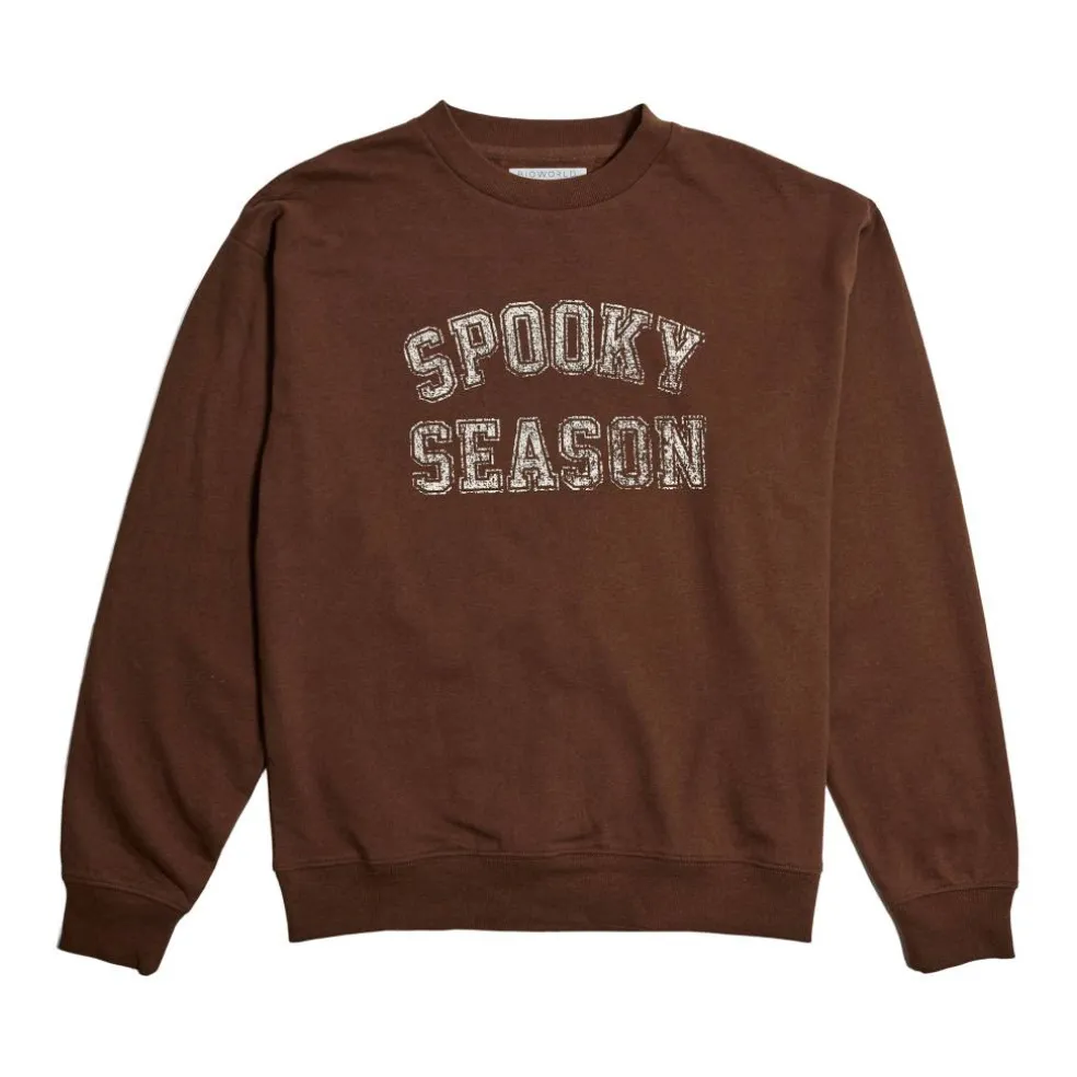 Brown Spooky Season Adult Sweatshirt