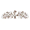 Brown Traditional Scroll & Leaf Metal Wall Accent