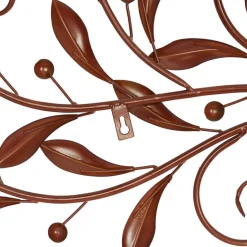 Brown Traditional Scroll & Leaf Metal Wall Accent