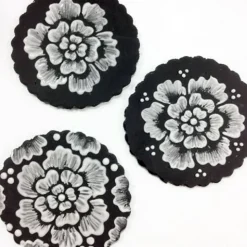 Brush Embroidery Flower Cookie Stencil Set | C790 by Designer Stencils | Cookie Decorating Tools | Baking Stencils for Royal Icing, Airbrush, Dusting Powder | Reusable Plastic Food Grade Stencil for Cookies | Easy to Use & Clean Cookie Stencil