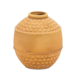 8" Bubbled Terra Cotta Vase