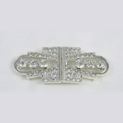 1 Buckle Silver Rhinestone Clasp 2.6