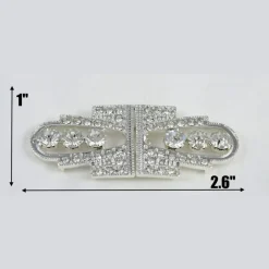 1 Buckle Silver Rhinestone Clasp 2.6