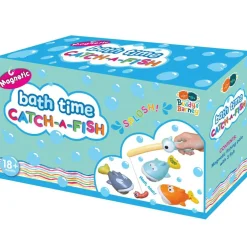 Buddy & Barney: Bath Time - Catch-A-Fish - Fishing Rod w/ Magnetic Worm, 3 Catch & Release Fish, Interactive Water & Tub Play Toy, Toddler & Kid 18mo+