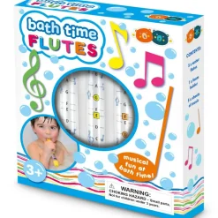Buddy & Barney: Bath Time Water Flutes - 5 Colorful Toy Musical Instruments, Nursery Rhyme Music Sheets & Foam Holder, Floating Water-Tub Play, Kid 3+
