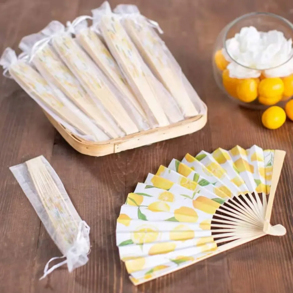 Bulk Printed Hand Fan Favor Kit for 48