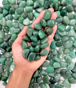 Bulk Tumbled Green Aventurine Crystals - Size SMALL - 1/2 inch to 1 inch