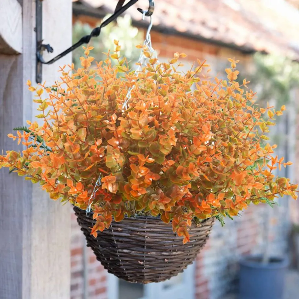 10 Bundle Artificial Fall Boxwood No Fade Faux Autumn Plants