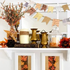 2 Bundles Artificial Fall Floral Stems 26 Inch – Faux Dried Flower Bouquet with Autumn Leaves & Berries for Thanksgiving Centerpieces, Farmhouse Vase Decor, Wedding, Halloween & Harvest Home Decorations