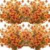 10 Bundles Artificial Fall Flowers Outdoor UV Resistant Fake Flowers