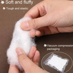 Bupete 300g/10.5oz Polyester Fiber Fill, Premium Fiber Fill Stuffing, Fluff Stuffing High Resilience Fill Fiber for Stuffed Animal Crafts, Pillow Stuffing, Cushion Stuffing