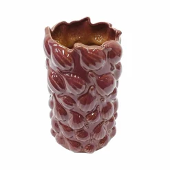 10.25" Burgundy Ceramic Vase by Ashland®