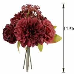 12" Burgundy Dahlia & Rose Mix Bouquet by Ashland®