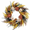24" Burnt Orange Peony & Eucalyptus Wreath by Ashland®