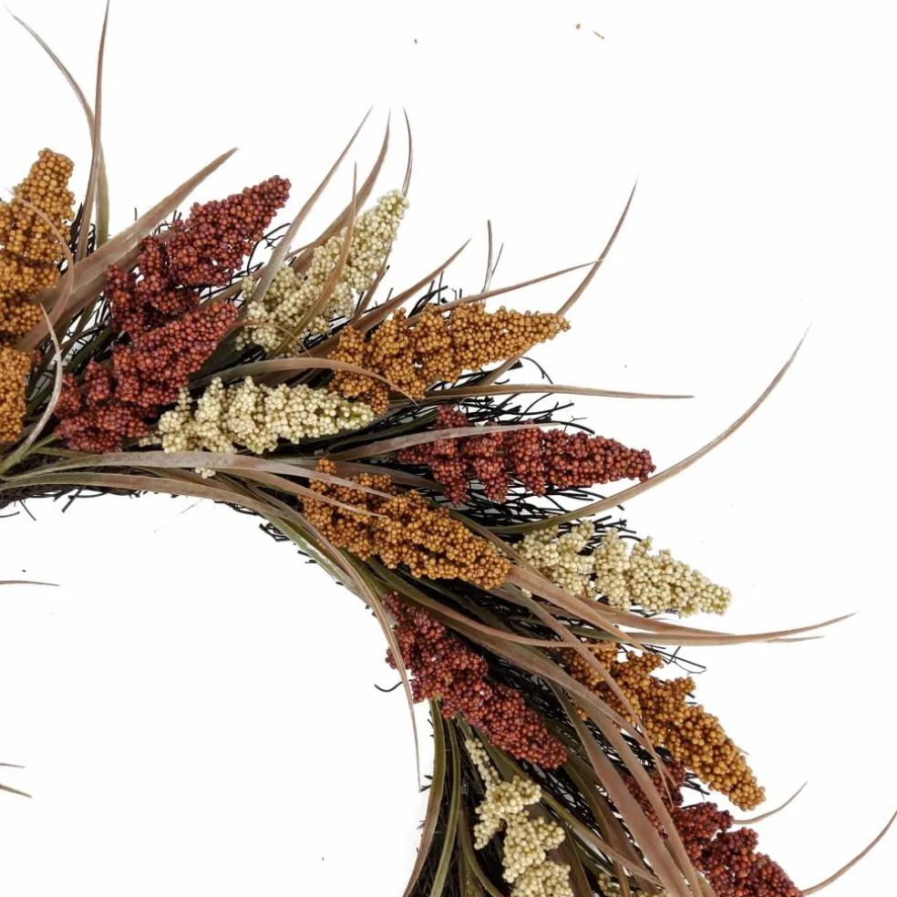22" Burnt Orange & Yellow Heather Wreath by Ashland®