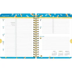 Busy Bees | 2027 6 x 7.75 Inch 18 Months Weekly Desk Planner | Foil Stamped Cover | July 2026 - December 2027 | Plato | Planning Stationery
