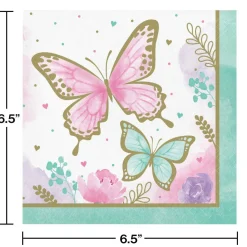 Butterfly Shimmer Luncheon Napkin (16/Pkg)