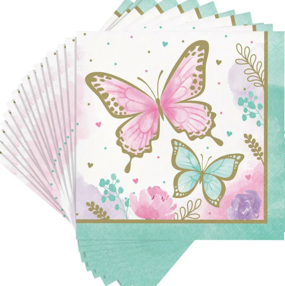 Butterfly Shimmer Luncheon Napkin (16/Pkg)