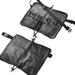Byootique 2in1 Foldable Brush Holder Waist Zipper Bag Professional Multi Portable Cosmetic Makeup Pouch with Belt Strap Artist Storage PVC Organizer