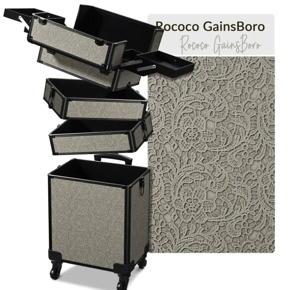 Byootique 4in1 Rolling Makeup Train Case Cosmetic Organizer Rococo GainsBoro