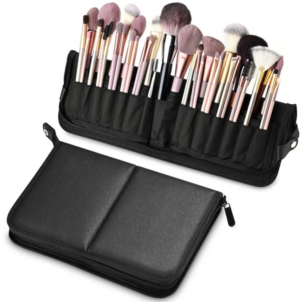 Byootique Makeup Brush Bag Foldable Holder Organizer Portable Travel Artist Case