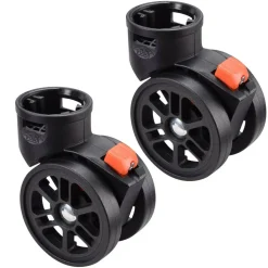 Byootique 2Pcs 2" Swivel Replacement Wheel Caster with Locking Brake for AW Makeup Case