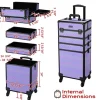 Byootique 3-Piece Makeup Train Cases Cosmetic Organizer Kit Charm ForgetMeNo